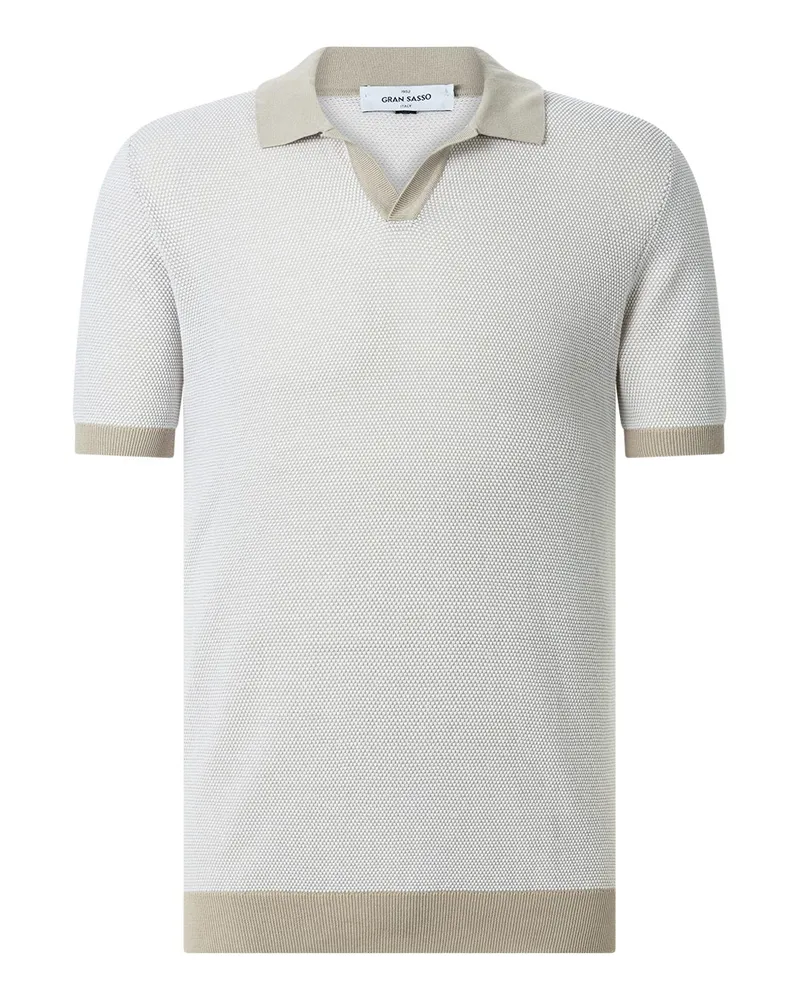 Gran Sasso Poloshirt aus Baumwollstrick Beige