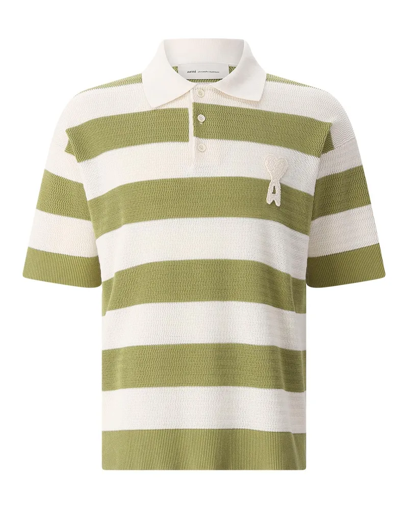 AMI Paris Poloshirt mit Logo Grün