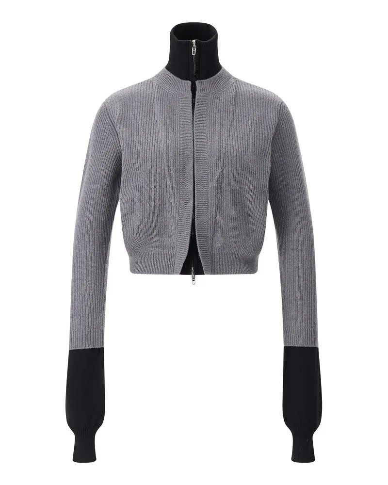 Balenciaga Strickjacke aus Baumwoll-Mix Grau