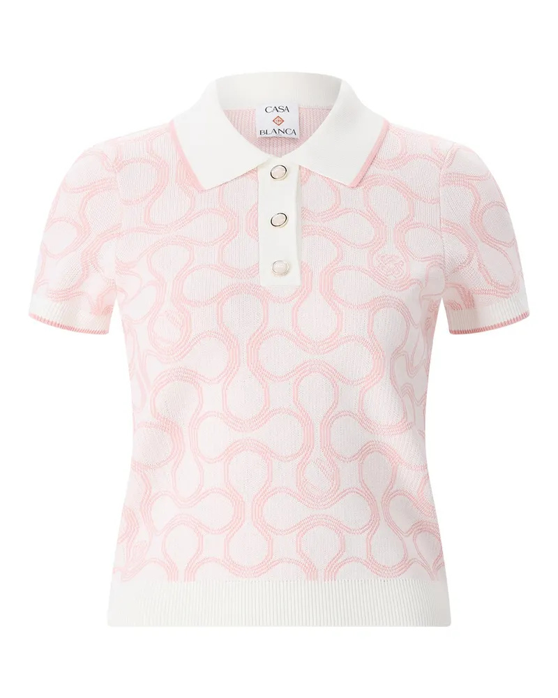 Casablanca Paris Poloshirt mit Muster Rosa