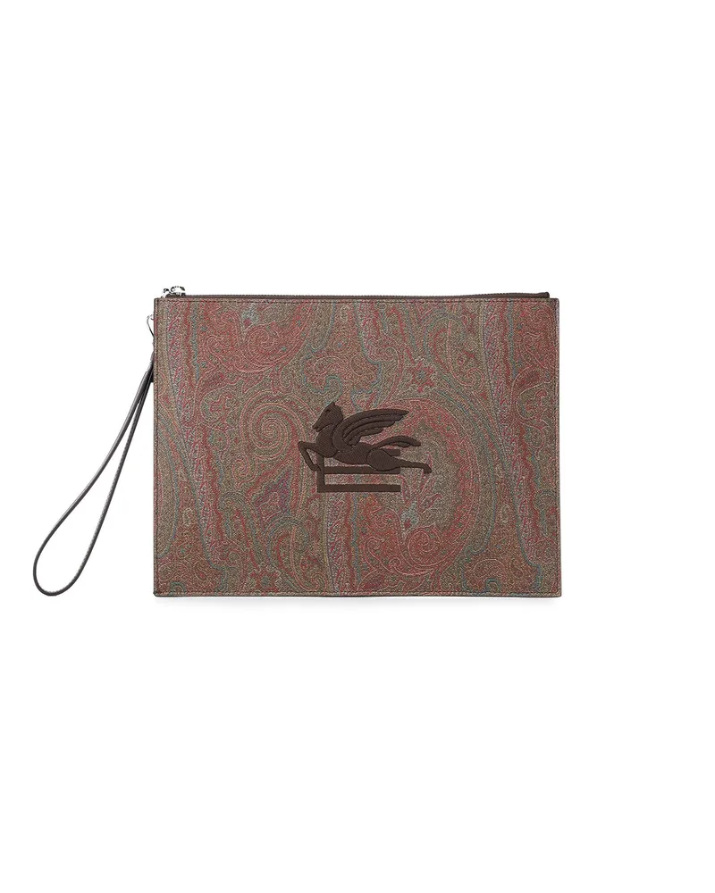 Etro Pochette mit Paisley-Muster Multicolor
