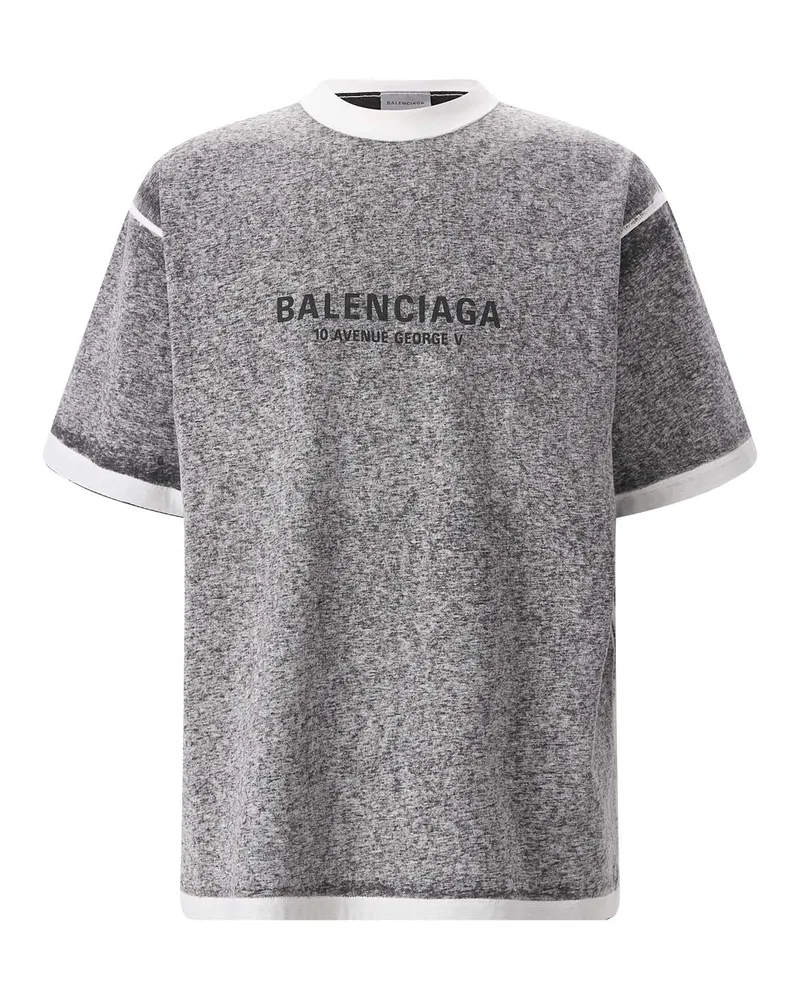 Balenciaga T-Shirt aus Baumwolle Grau