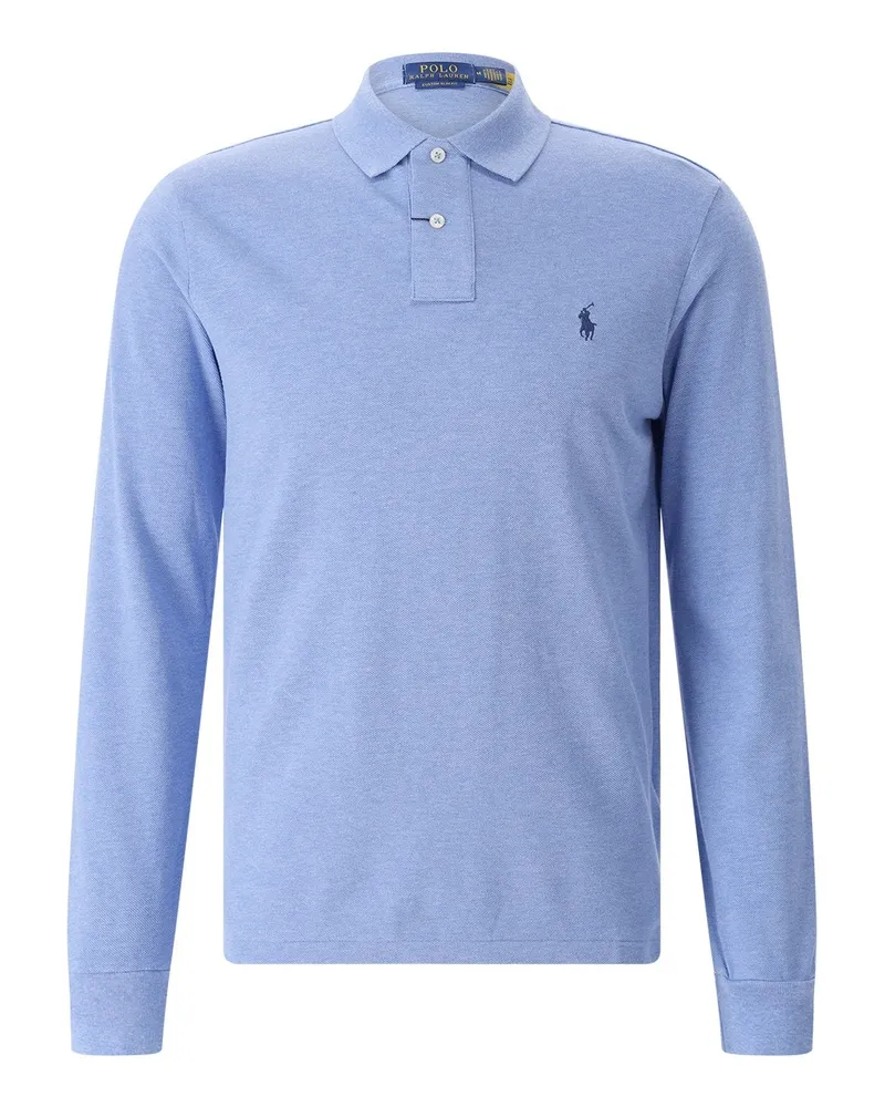 Ralph Lauren Langarm-Poloshirt aus Baumwolle Hellblau