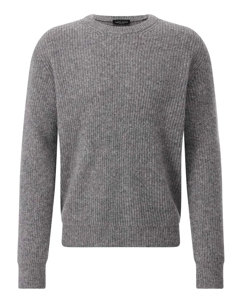Roberto Collina Strickpullover aus Woll-Mix Grau