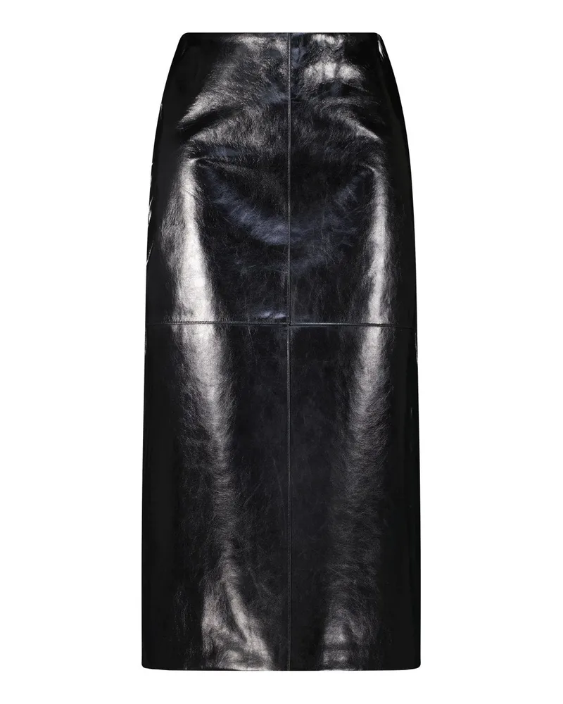 SPORTMAX Midirock Afa aus Lammleder Schwarz
