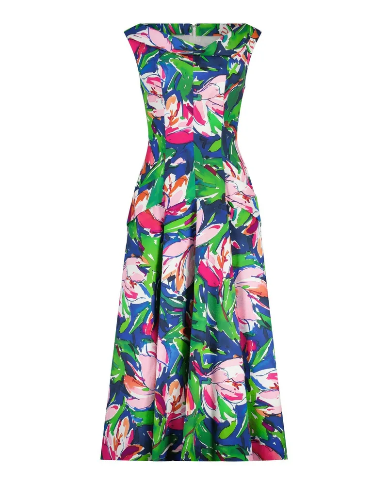 Talbot Runhof Cocktailkleid im floralem Design Multicolor