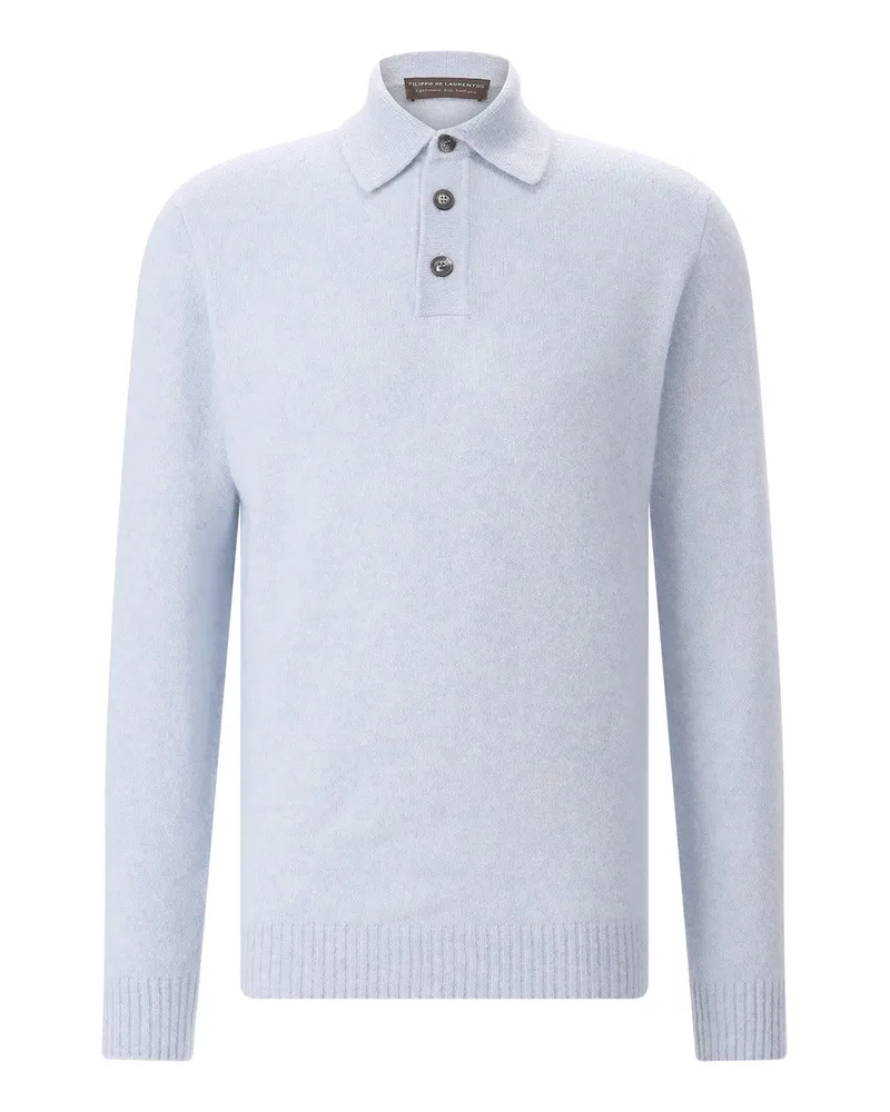 Filippo de Laurentiis Pullover aus Kaschmir-Seide-Mix Hellblau