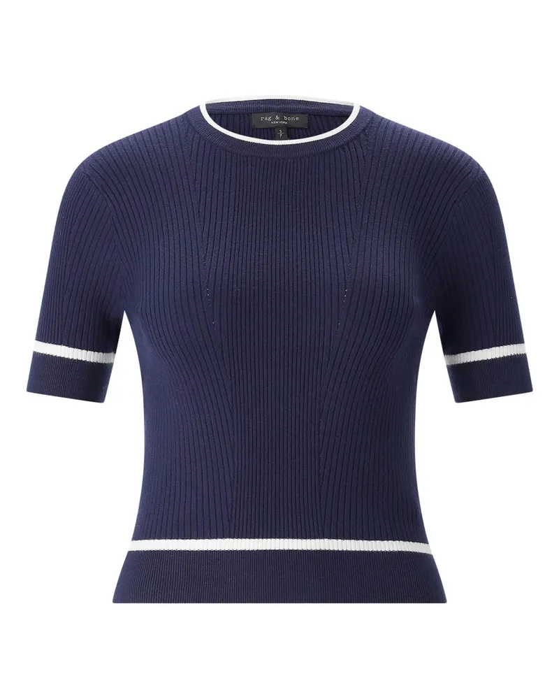 Rag & Bone Shirt Kassy aus Feinstrick Navy