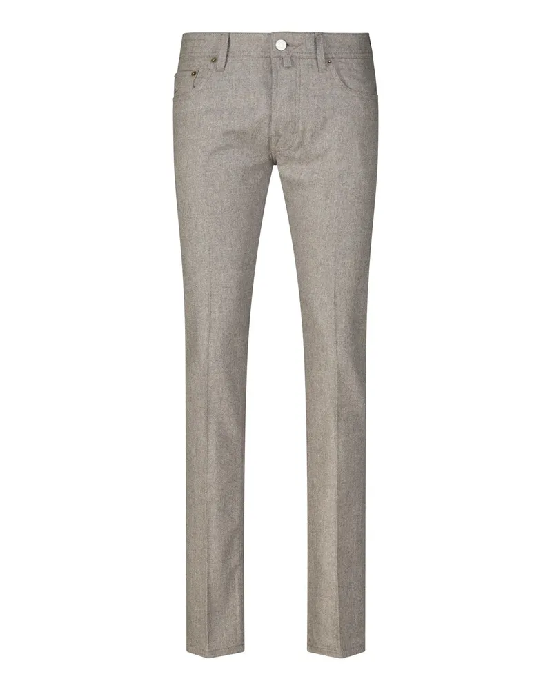 Jacob Cohën Slim-Fit Hose Bard aus Schurwolle Grau
