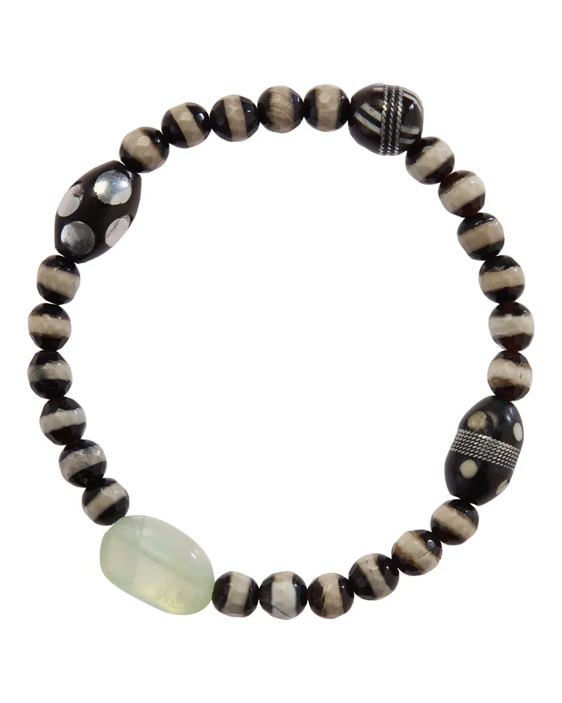 Ileana Makri Armband aus schwarzem Achat Schwarz