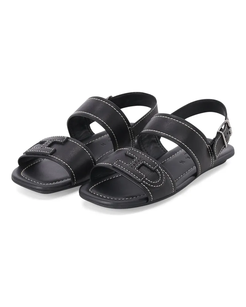 Hogan Sandalen aus Leder Schwarz