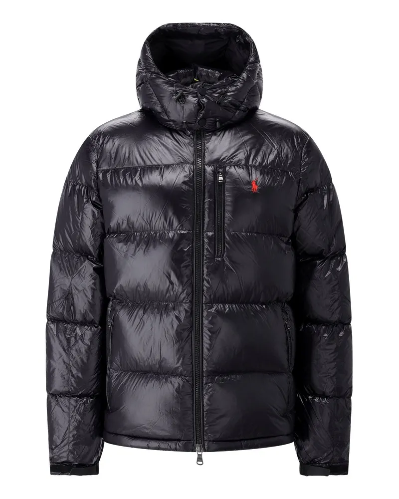 Ralph Lauren Glänzende Steppjacke Gorham aus Daunen Schwarz