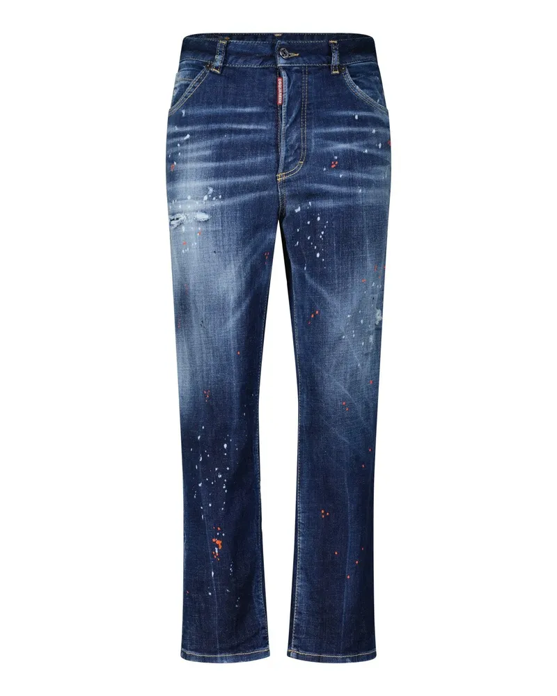 Dsquared2 Boston Jeans im Used Look Dunkelblau