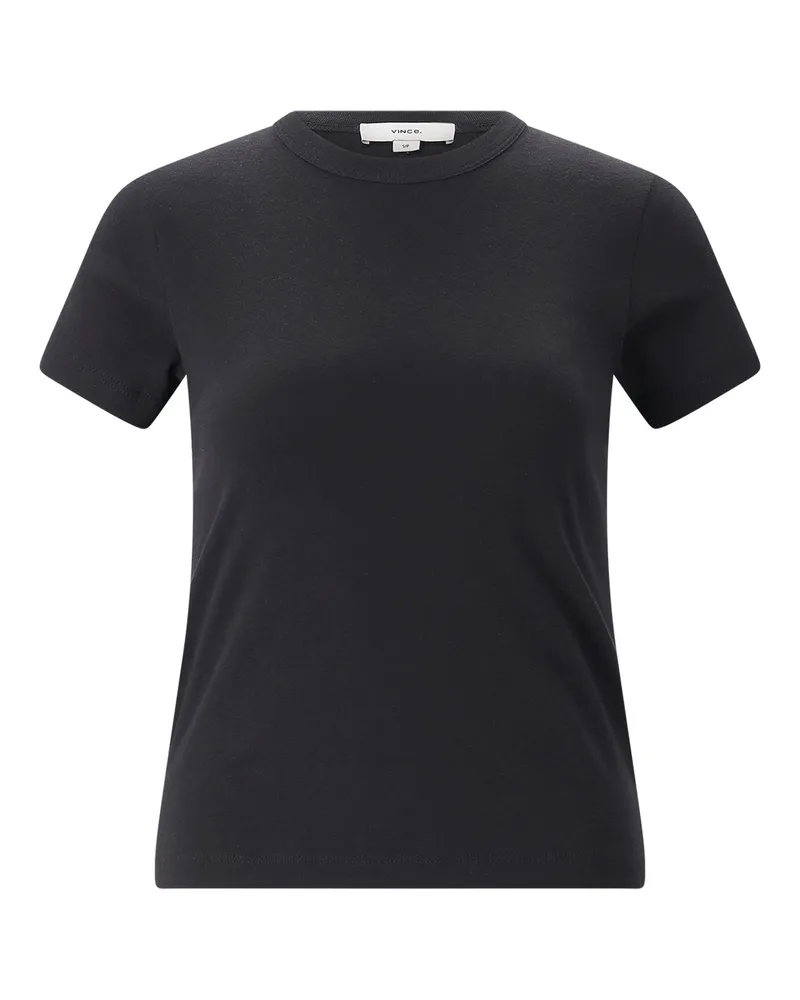 Vince T-Shirt aus Baumwoll-Mix Schwarz