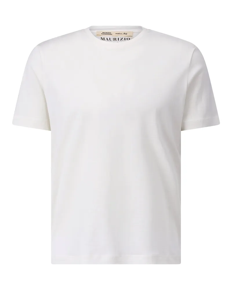 Maurizio Baldassari T-Shirt mit Seide Weiß
