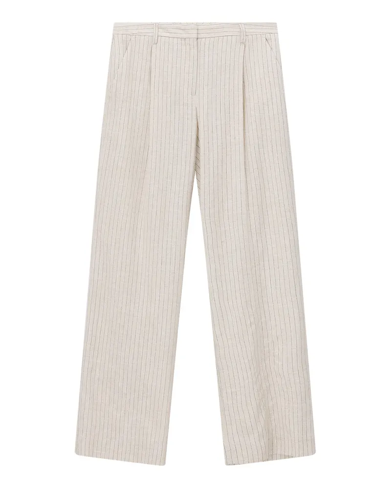 LARDINI Weite Stoffhose mit Nadelstreifen Beige