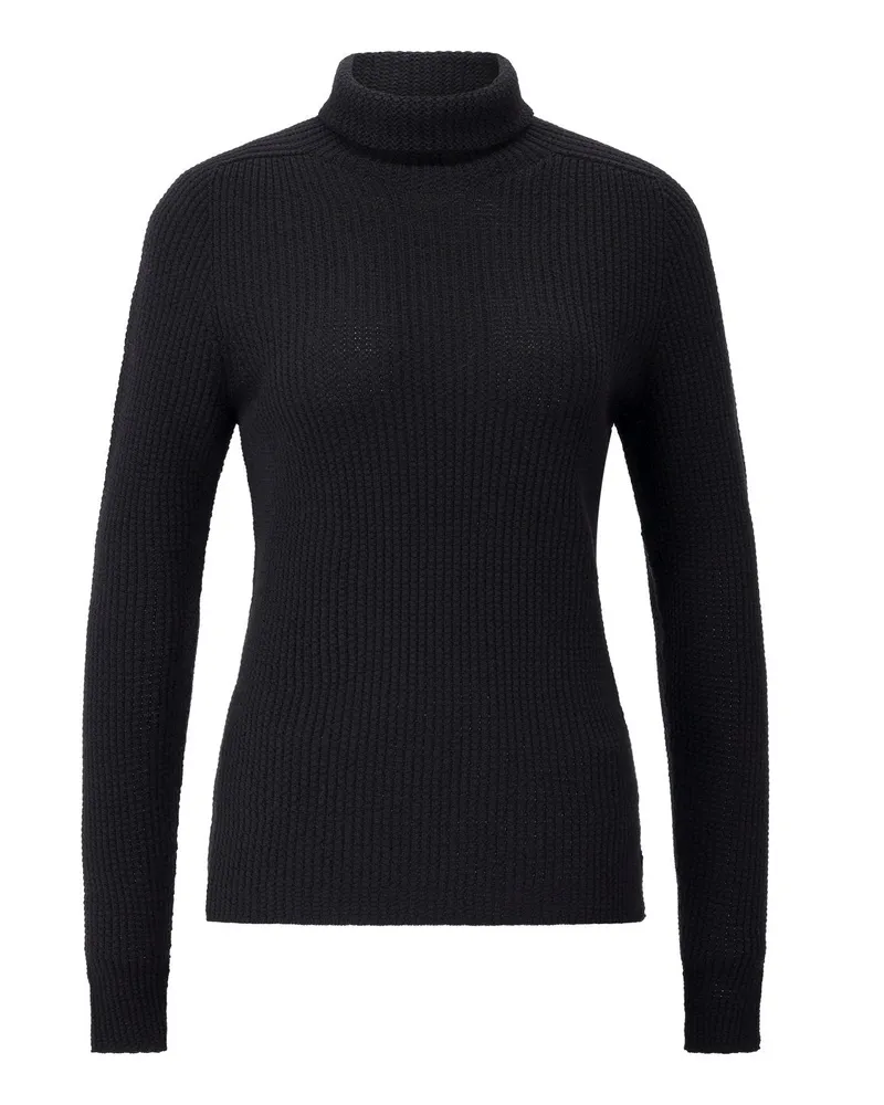 Hannes Roether Strickpullover mit Rollkragen Schwarz