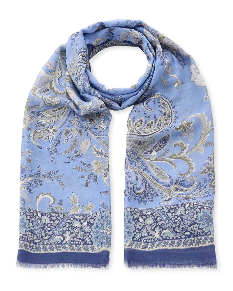 Etro Schal mit Paisley-Muster Blau