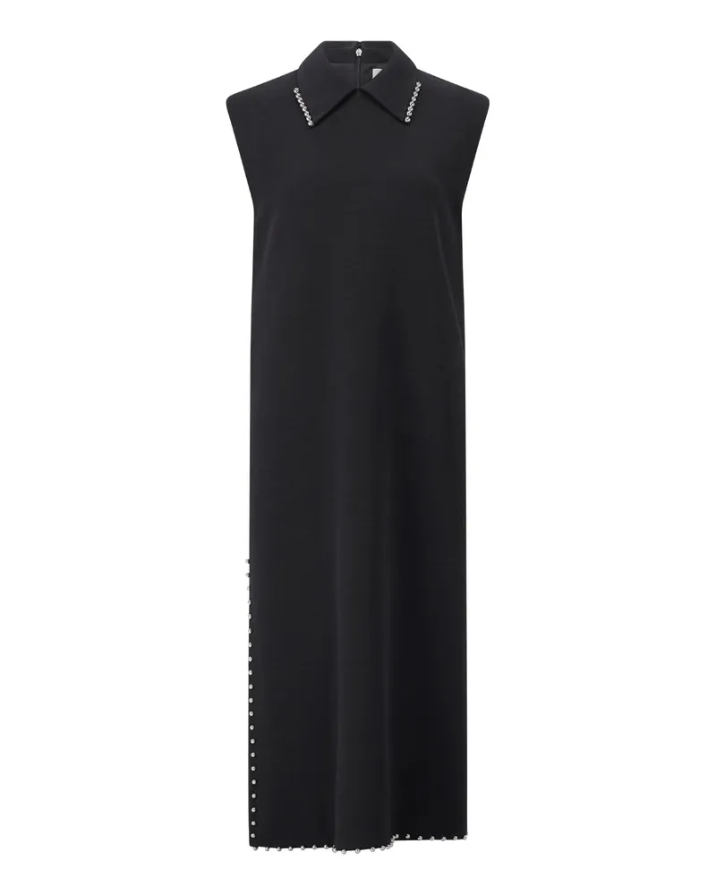 Jil Sander Midikleid aus Woll-Mix Schwarz