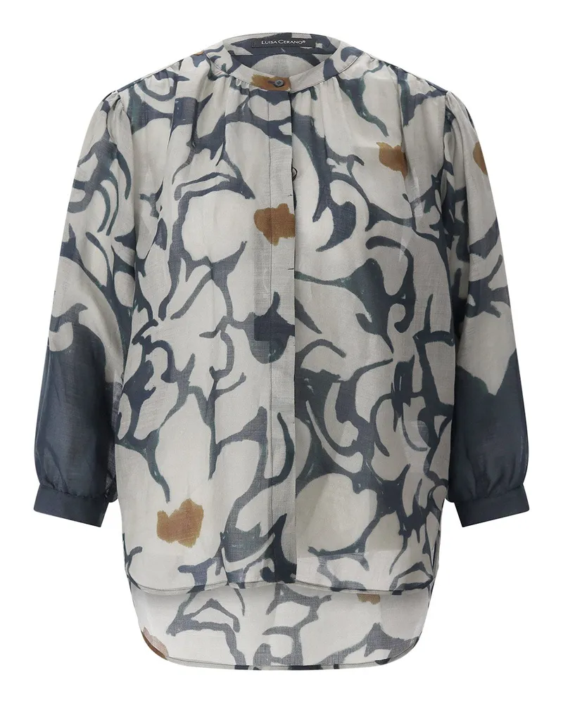 Luisa Cerano Hemdbluse mit Print Beige
