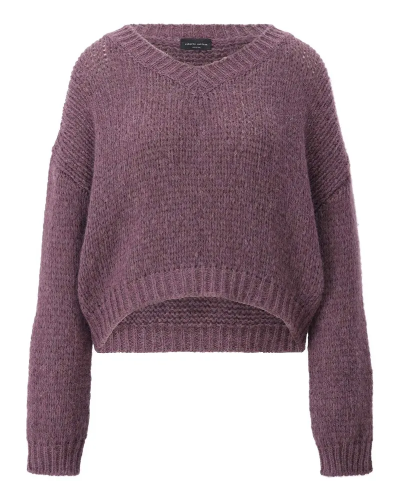 Roberto Collina Strickpullover aus Alpaka-Mix Lila