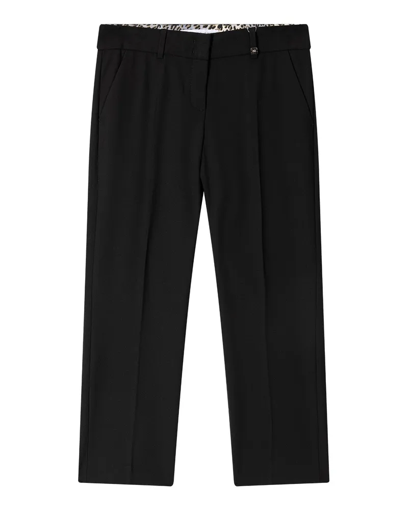 RAFFAELLO ROSSI  Straight-Fit Hose aus Viskose-Mix Schwarz