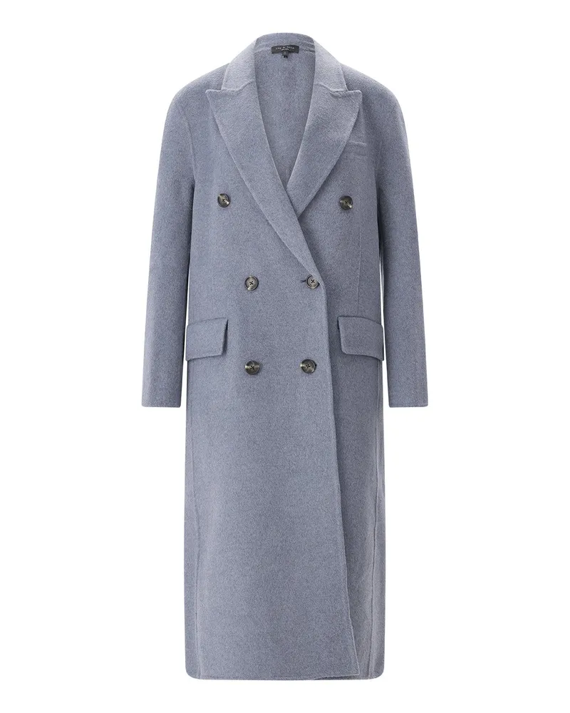 Rag & Bone Mantel aus Kaschmir-Woll-Mix Hellblau