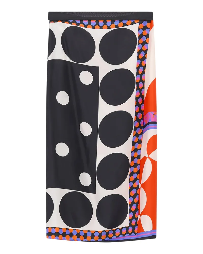 Dries van Noten Midi-Wickelrock aus Seide Multicolor