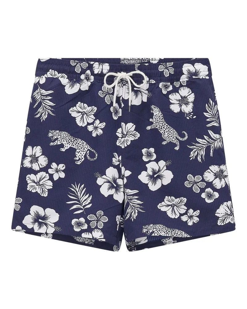 Ralph Lauren Badeshorts mit Muster Dunkelblau