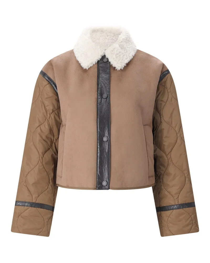 Max Mara Jacke Dgesatti mit Wollkragen Hellbraun