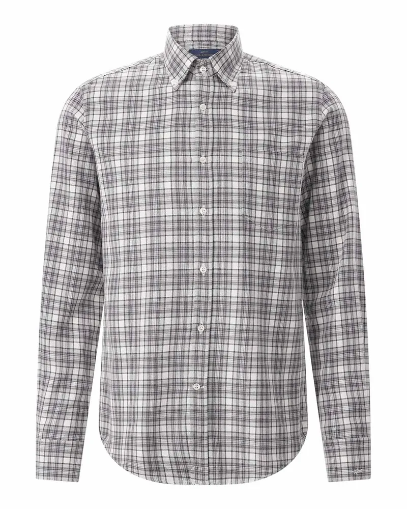 Paul & Shark Regular-Fit Hemd aus Baumwolle Grau