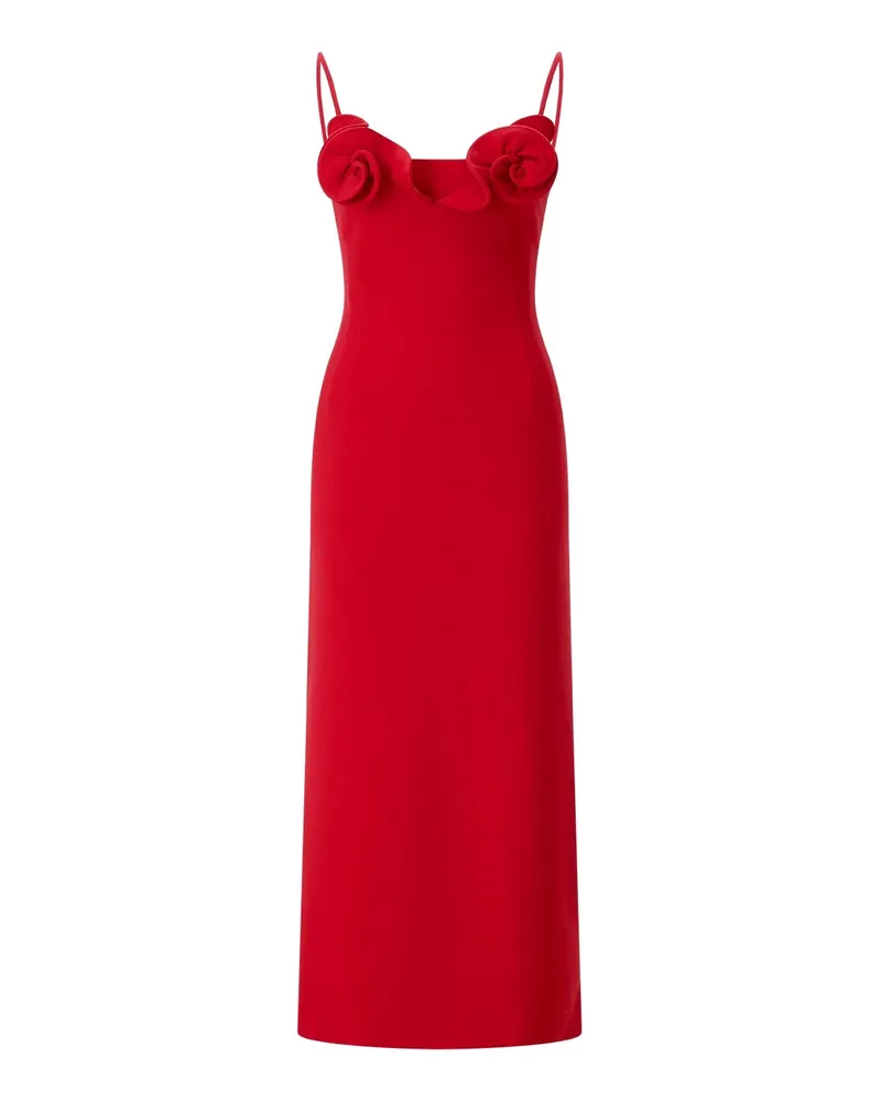Magda Butrym Midikleid aus Woll-Mix Rot