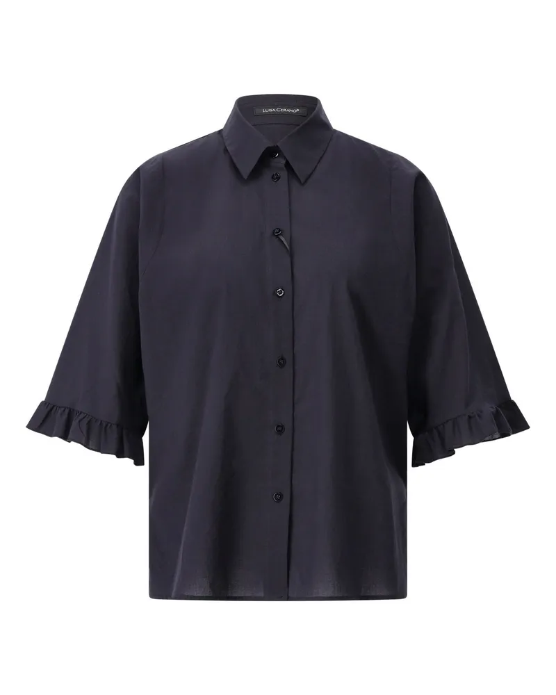 Luisa Cerano Bluse aus Baumwolle Dunkelblau