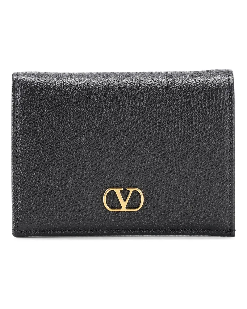 Valentino Garavani Portemonnaie aus Leder Schwarz