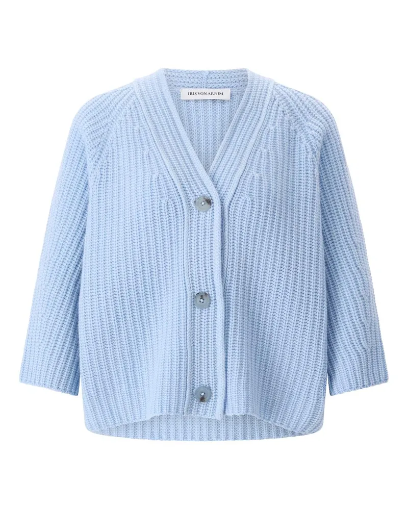 Iris von Arnim Strickjacke Fallou aus Kaschmir Blau
