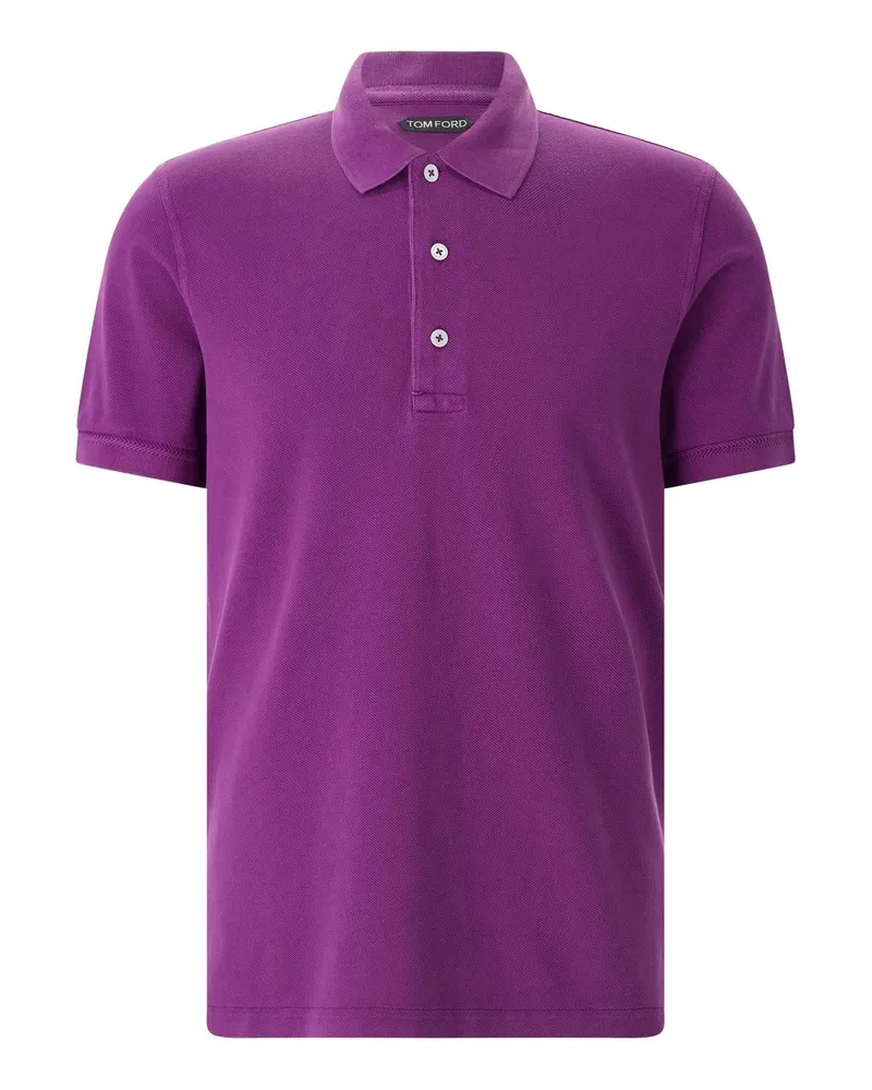 Tom Ford Poloshirt aus Piqué Lila