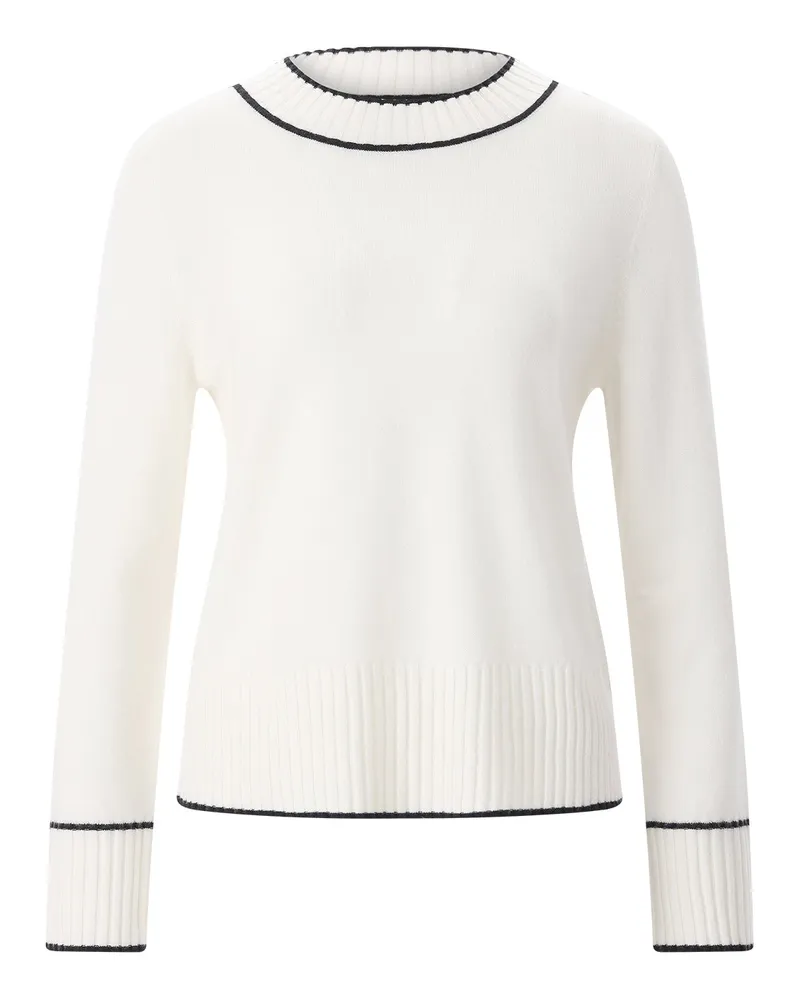 Marc Cain Pullover aus Schurwoll-Kaschmir-Mix Creme