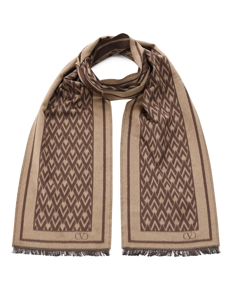 Valentino Garavani Schal aus Seide Beige