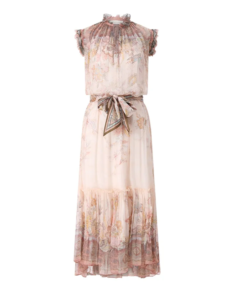 Zimmermann Kleid Alchemy mit Muster Rosa