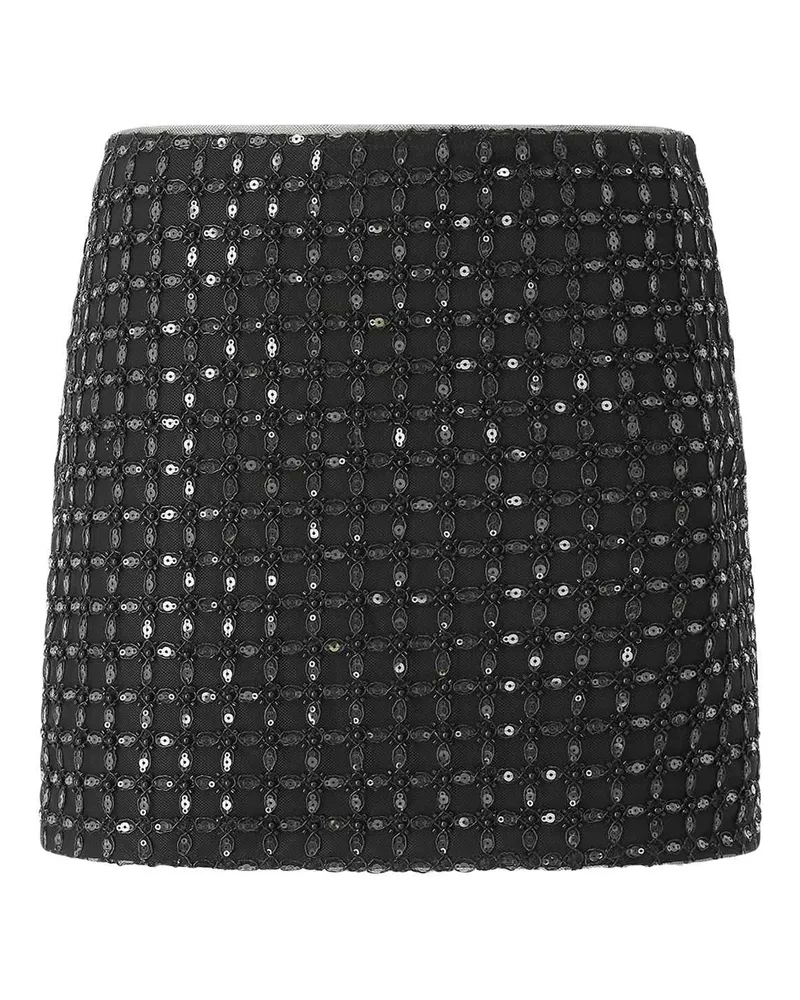 ROTATE Birger Christensen Minirock mit Pailletten Schwarz