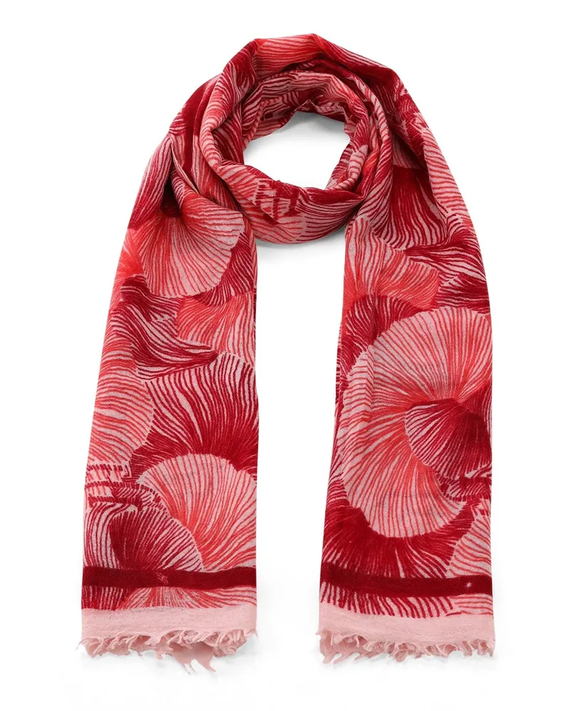 Friendly Hunting Schal Fluid aus Kachmir Rot