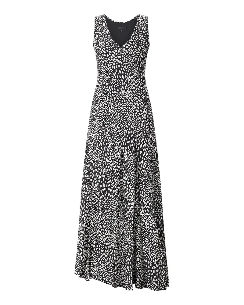 Rag & Bone Midikleid Sinead mit Muster Schwarz