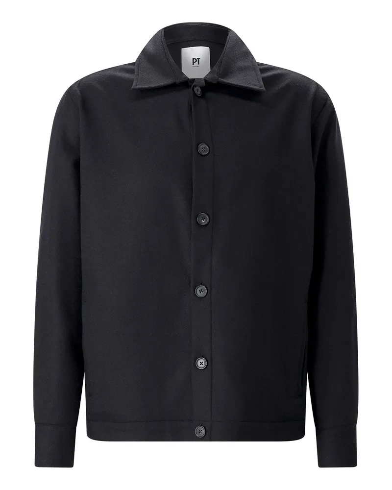 PT TORINO Overshirt aus Kaschmir-Mix Schwarz
