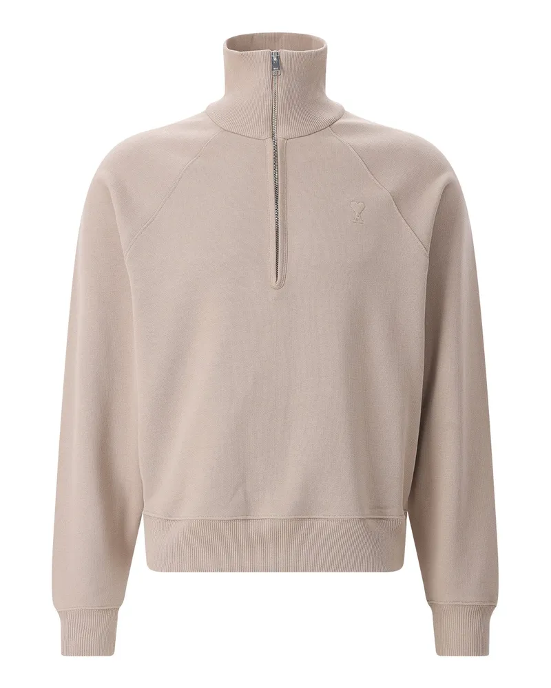 AMI Paris Sweatshirt aus Baumwolle Beige