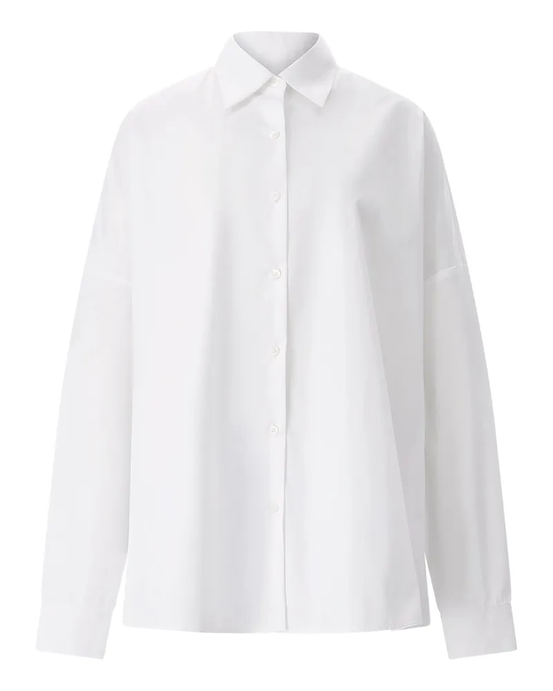 Dries van Noten Oversized Hemdbluse Casia Weiß