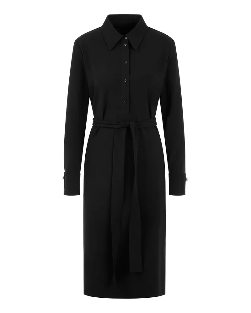 Marc Cain Blusenkleid in Midi-Länge Schwarz