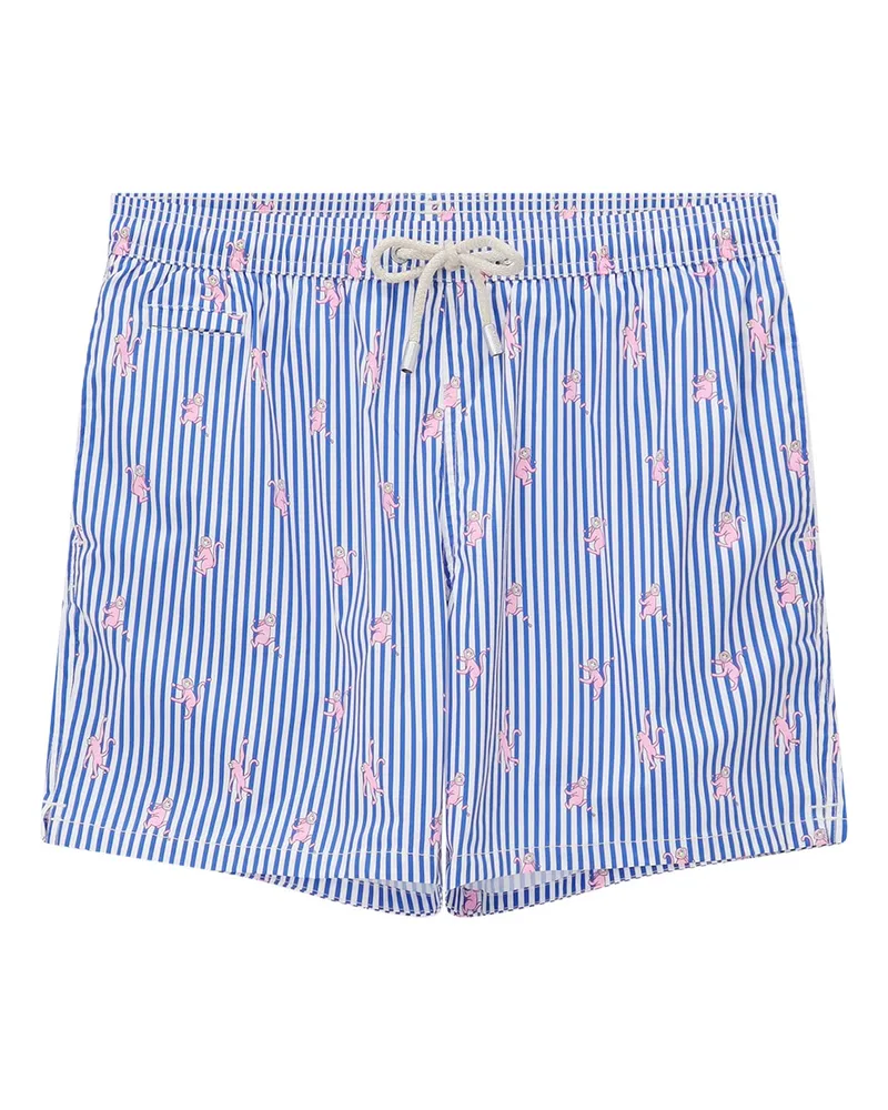 MC2 Saint Barth Badeshorts mit Print Blau