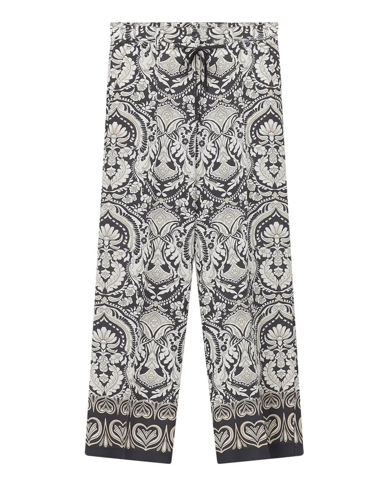 Cambio Hose Adrienne mit floralem Muster Multicolor