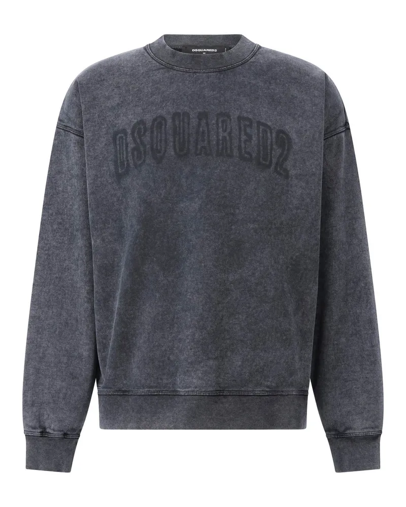 Dsquared2 Sweatshirt mit Logoprint Dunkelgrau