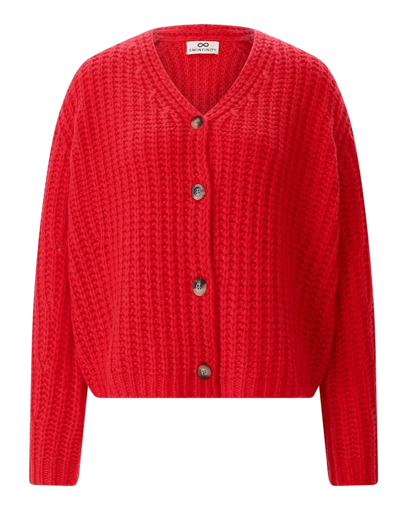 SMINFINITY Strickjacke aus Kaschmir & Seide Rot